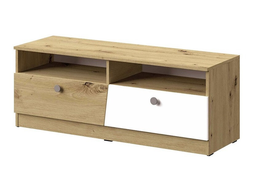 Meuble TV Almira 107 (Chêne Artisan + Blanc + Gris)