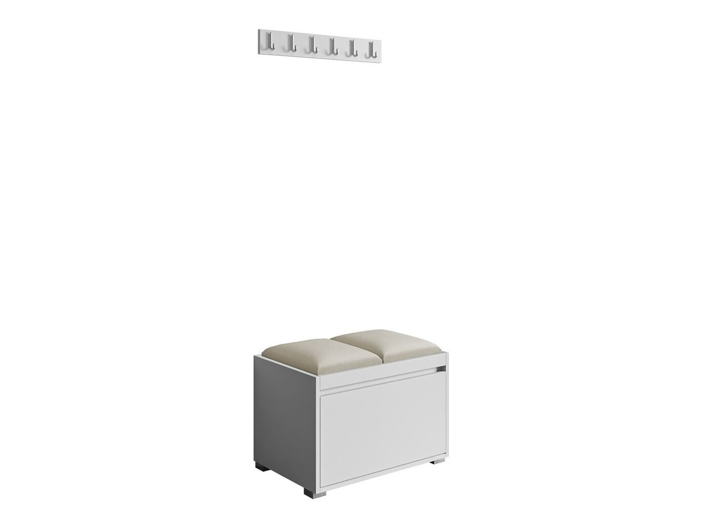 Meuble d'entrée Comfivo Pinus VI (Blanc + Manila 02)