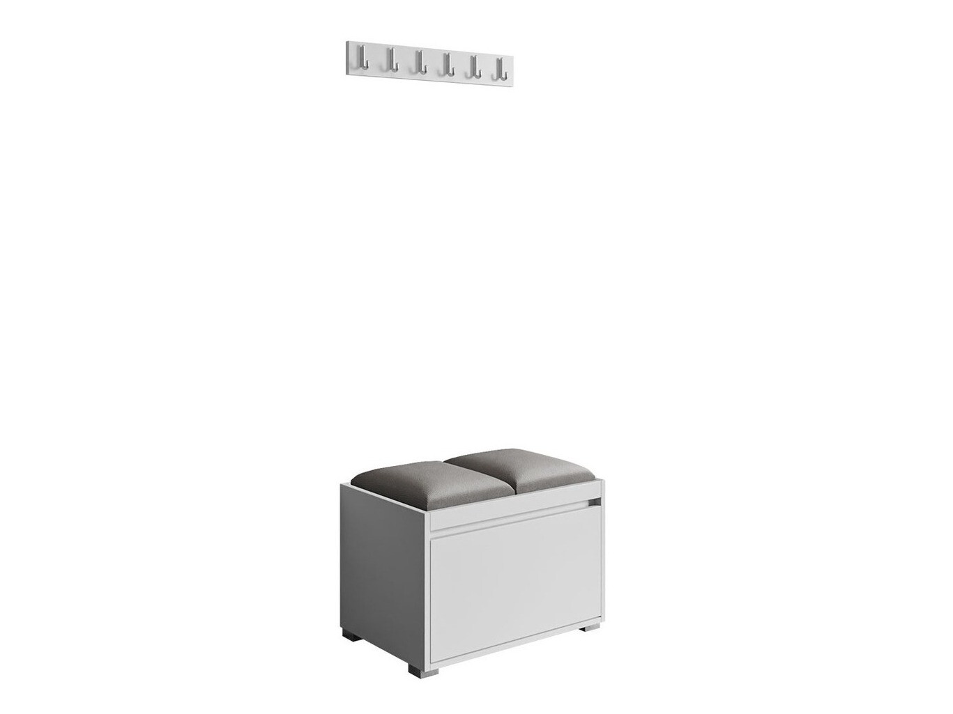 Meuble d'entrée Comfivo Pinus VI (Blanc + Manila 16)