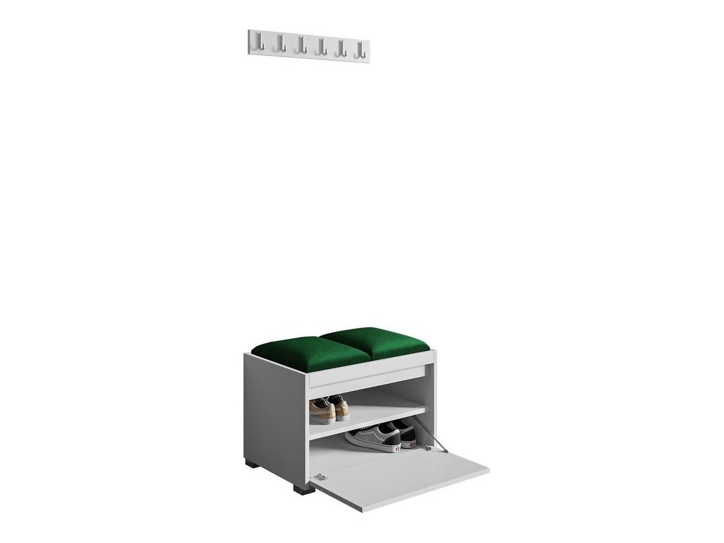 Meuble d'entrée Comfivo Pinus VI (Blanc + Manila 35)