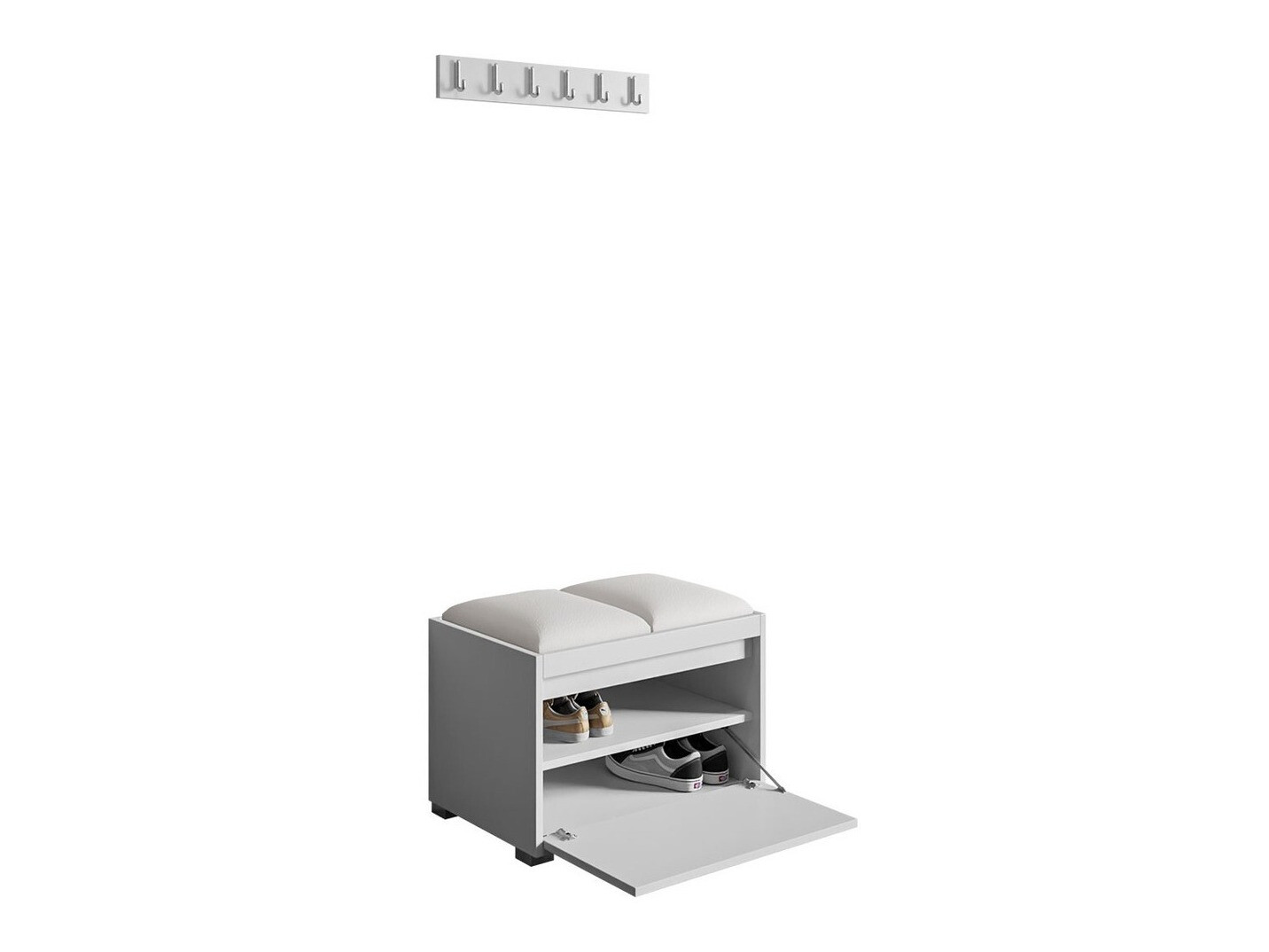 Meuble d'entrée Comfivo Pinus VI (Blanc + Soft 017)