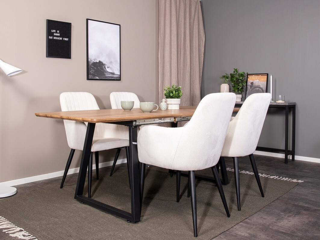 Chaise Dallas 155 (Beige + Noir)