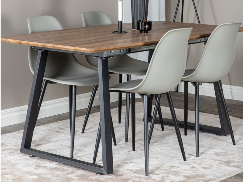 Chaise Dallas 198 (Gris + Noir)
