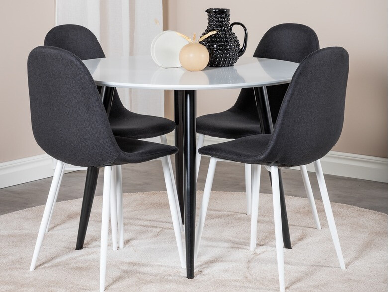 Chaise Dallas 201 (Noir + Blanc)