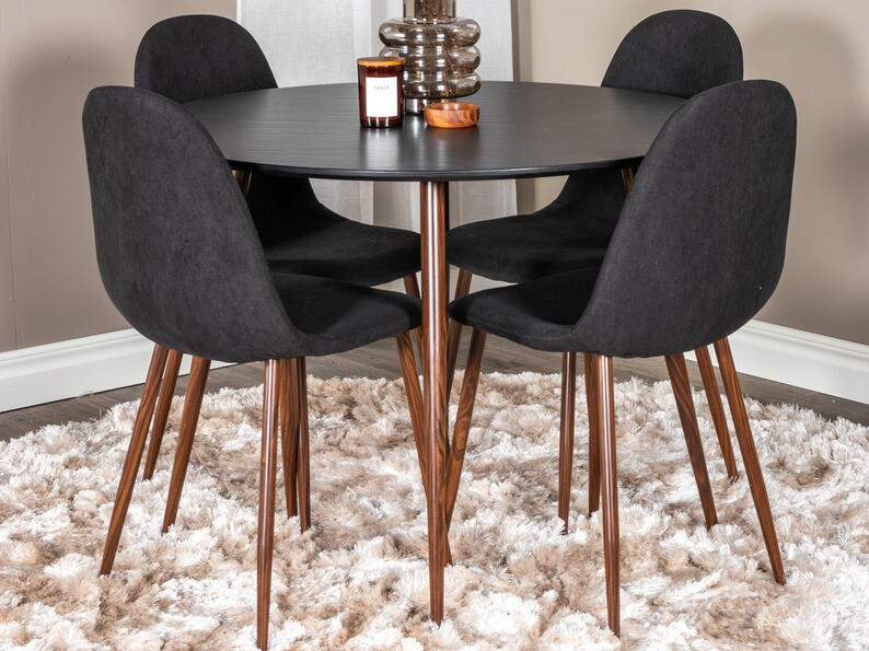 Chaise Dallas 201 (Noir + Noix)
