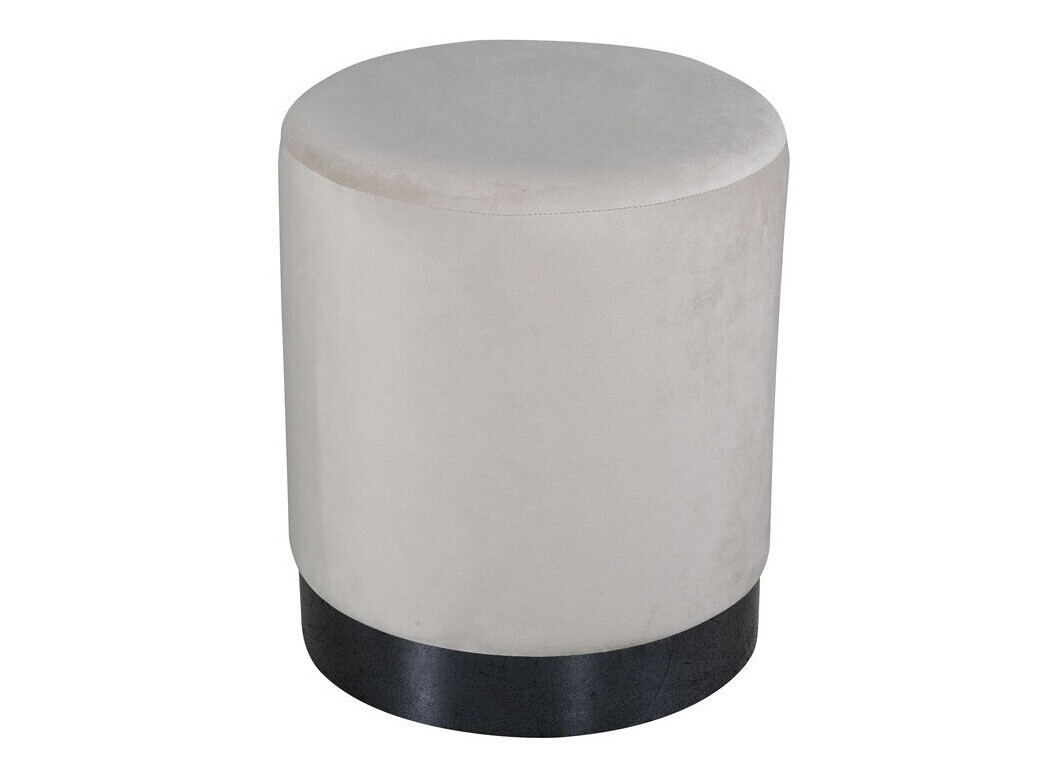 Pouf Dallas 2936 (Crème + Noir brillant)