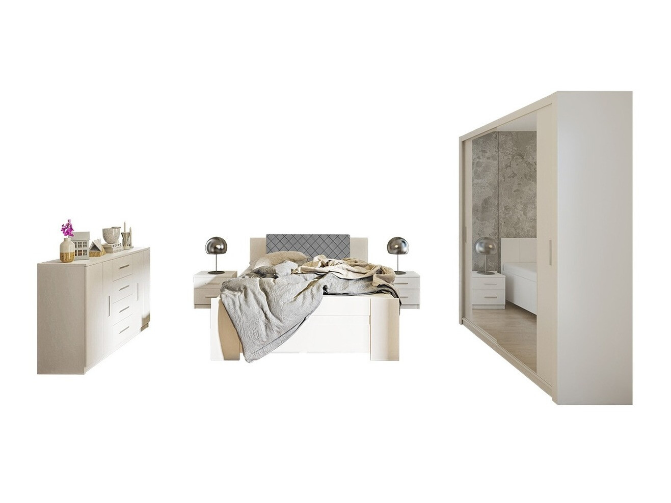 Ensemble de chambre Catromi 121 (Blanc + Soft Pik 029)