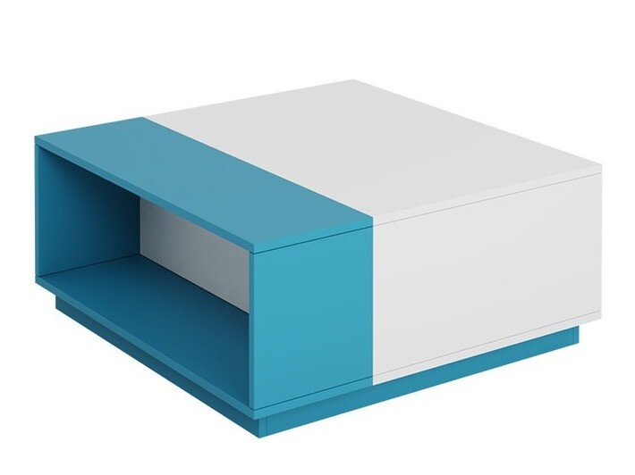 Table basse Omaha E115 (Blanc + Turquoise)