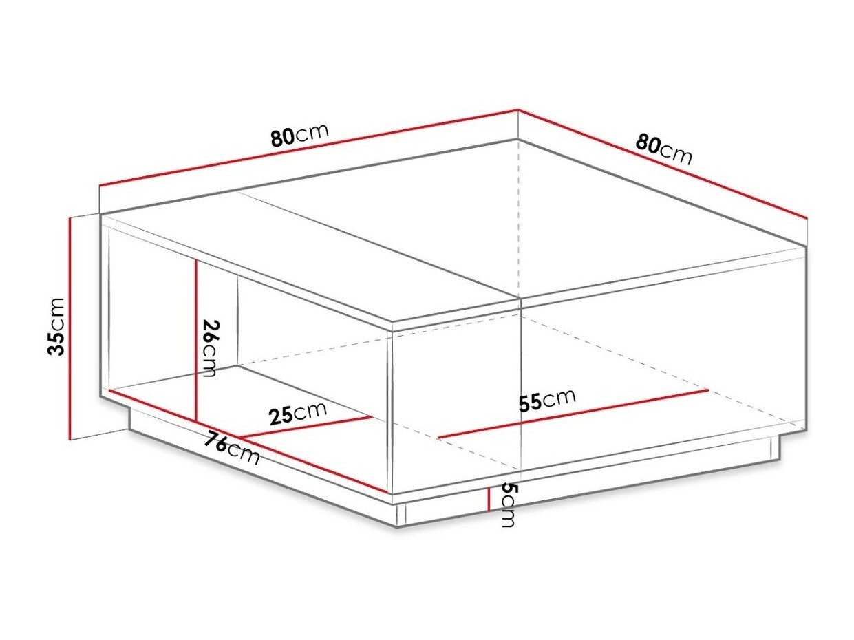 Table basse Omaha E115 (Blanc + Turquoise)