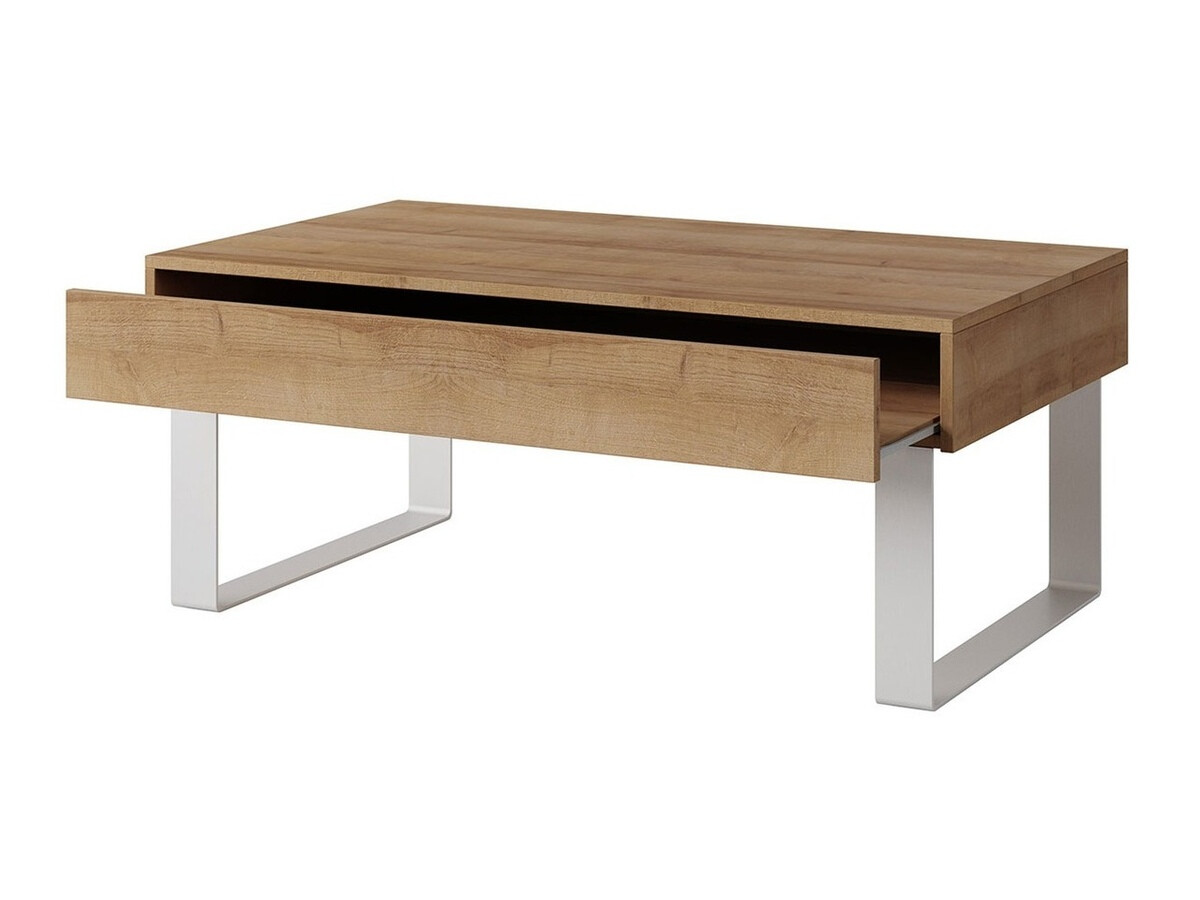 Table basse Tivdalu 138 (Blanc + Blanc brillant)