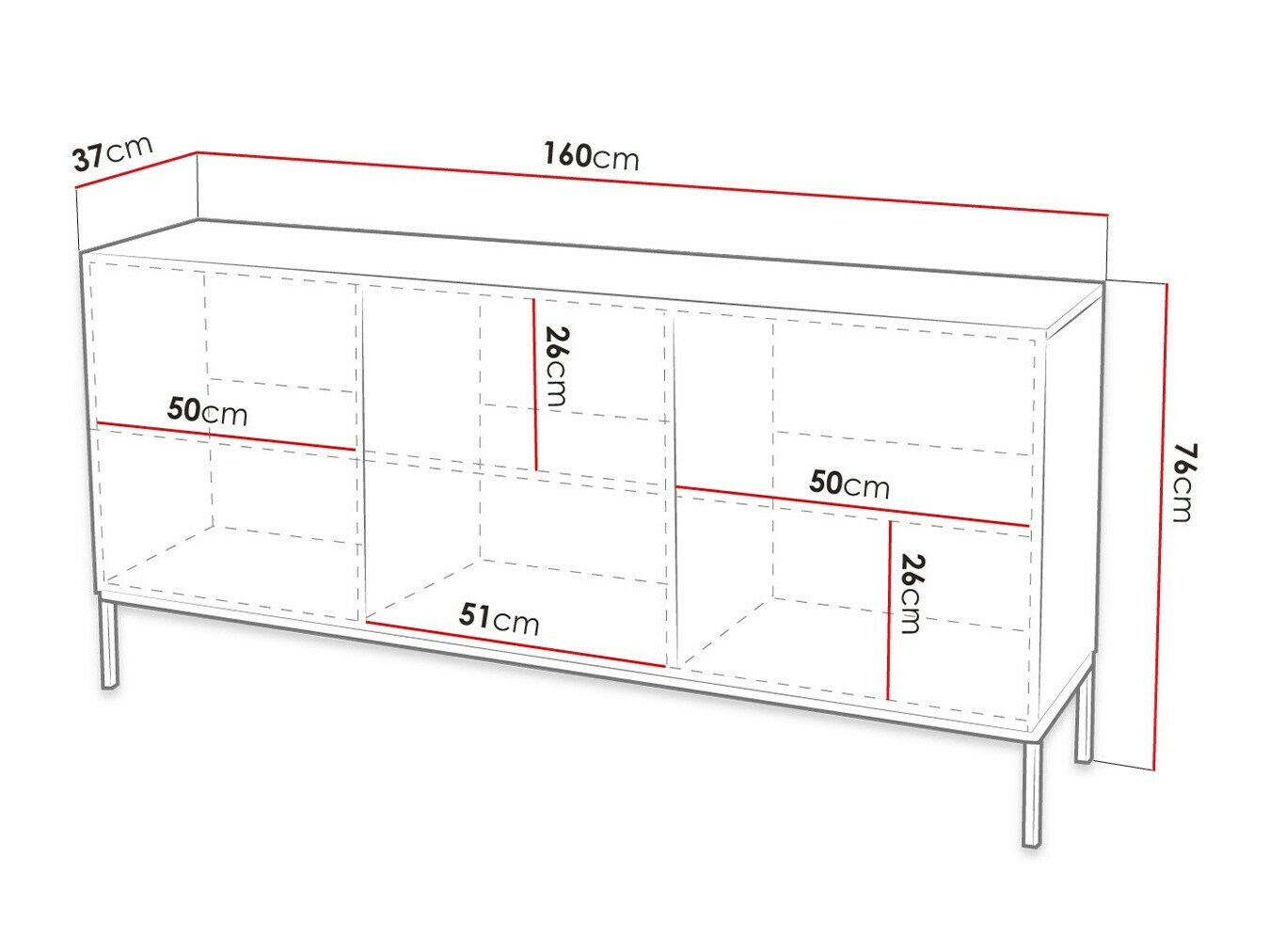 Buffet Levelbu 101 (Blanc + Blanc brillant)