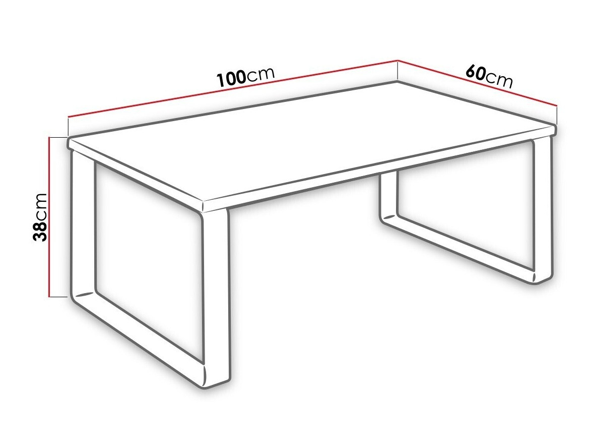 Table basse Indiana A102 (Noir + Chêne)