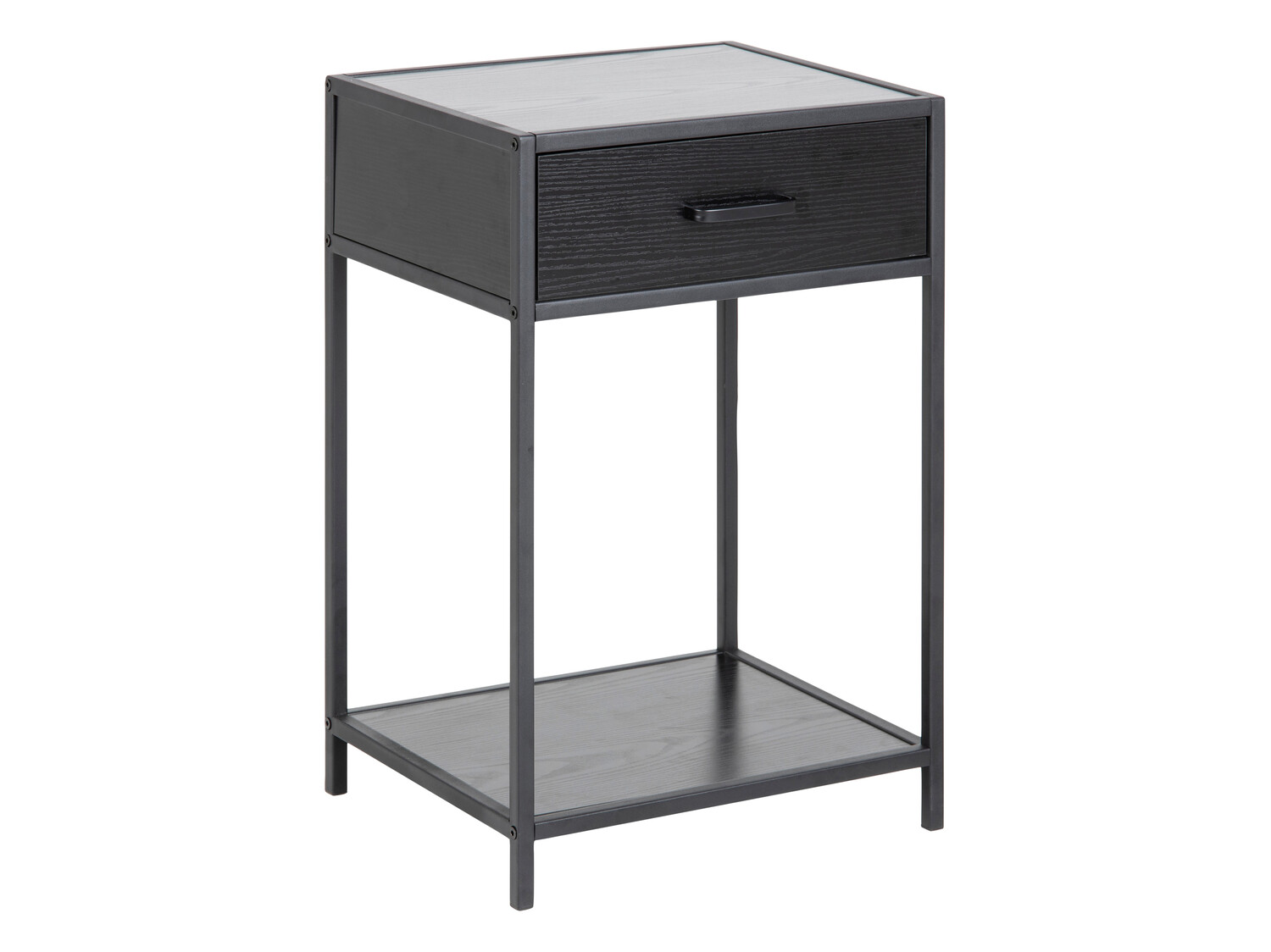 Table de chevet Norsica Sevferi 128 (Cendre noire + Noir)
