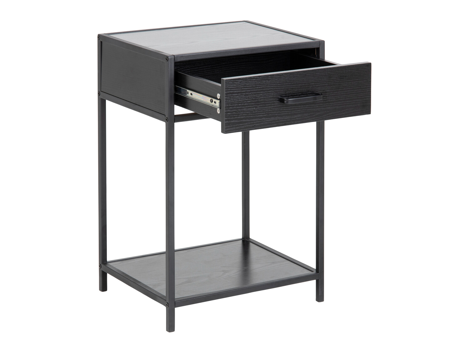 Table de chevet Norsica Sevferi 128 (Cendre noire + Noir)