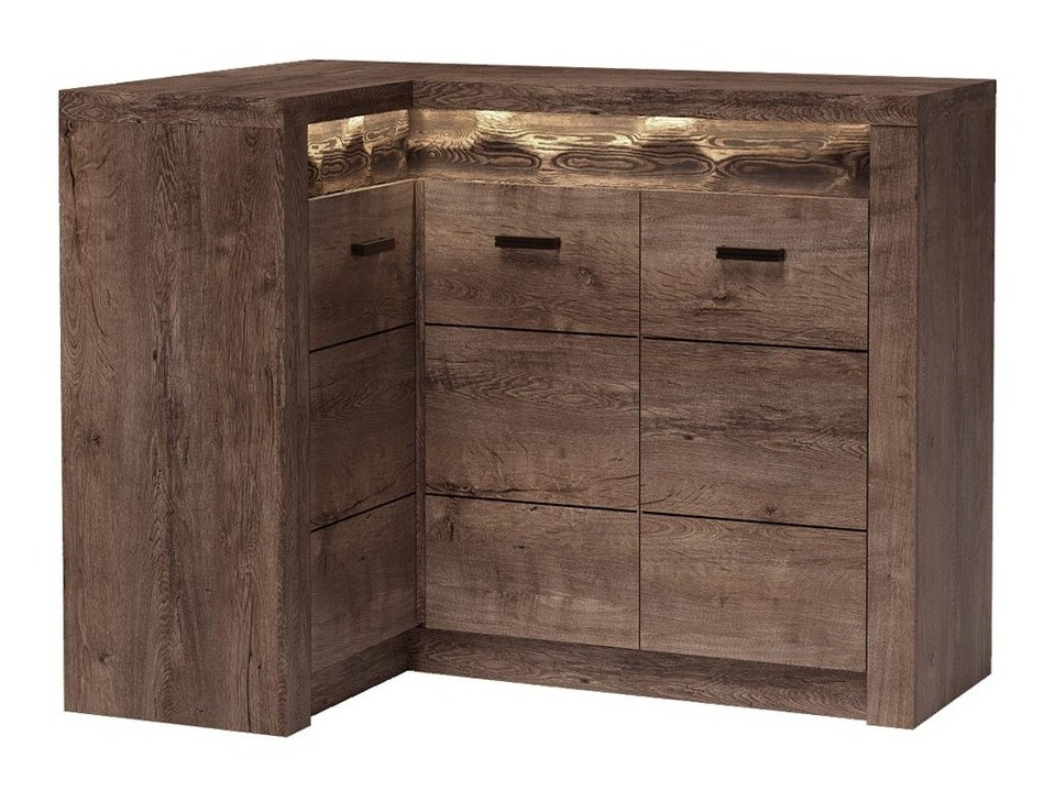 Armoire d'angle Serfeno 113 (Chêne sombre)