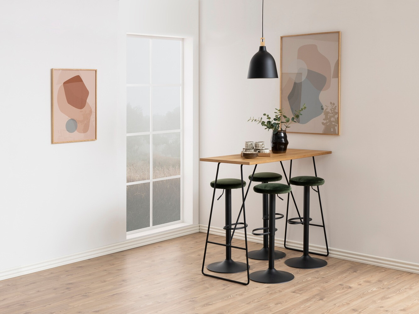 Chaise de bar mi-hauteur Norsica 325 (Vert foncé)
