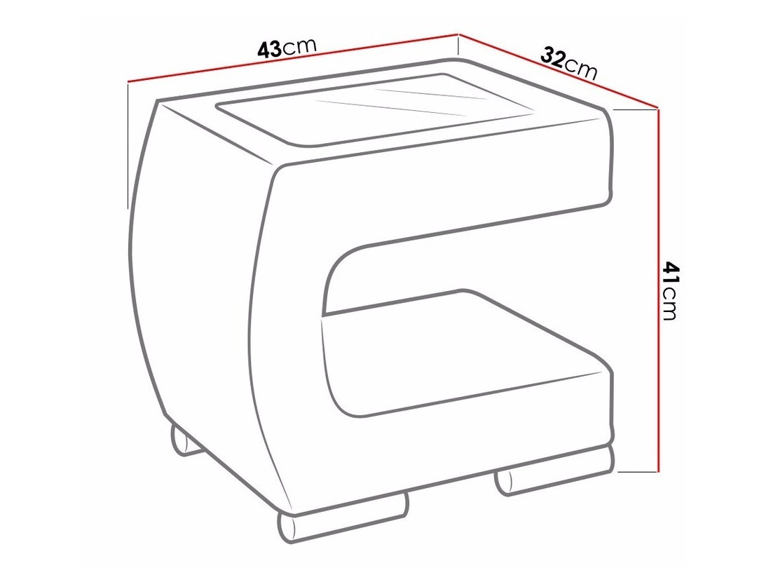 Table de chevet Mensa (Soft 029)