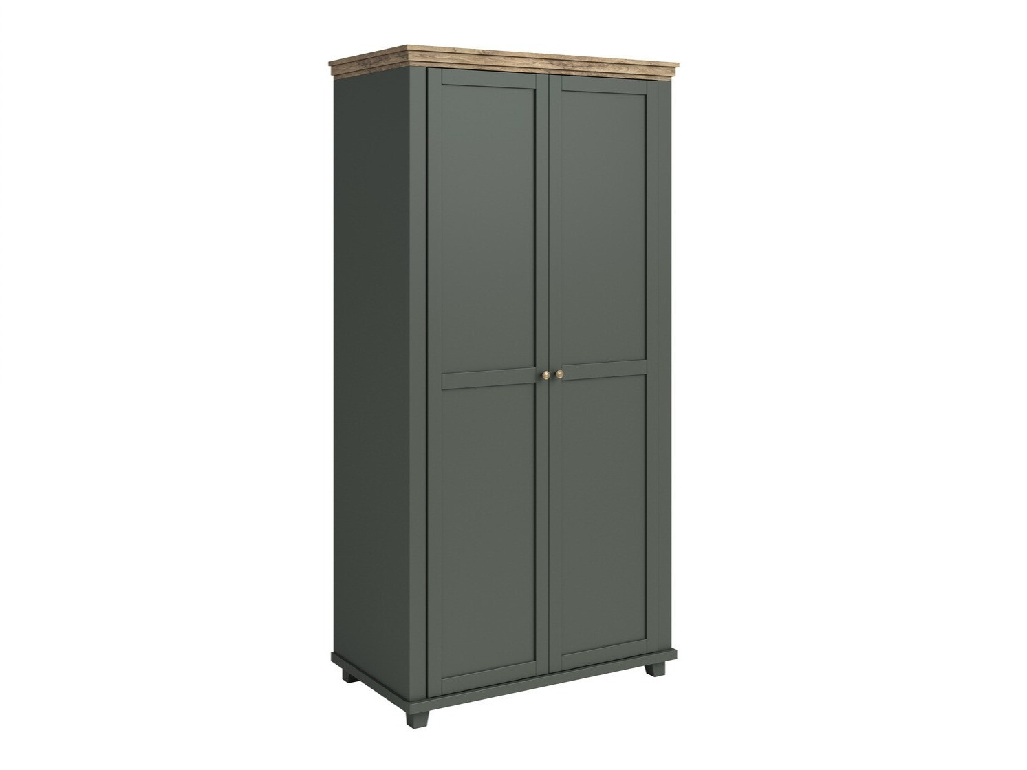 Armoire Tolnue 125 (Vert foncé + Chêne de Lefkas)