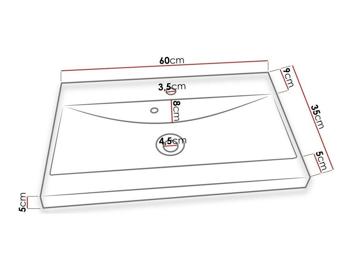 Ensemble de salle de bain Sarasota 109 (Blanc + Blanc brillant)