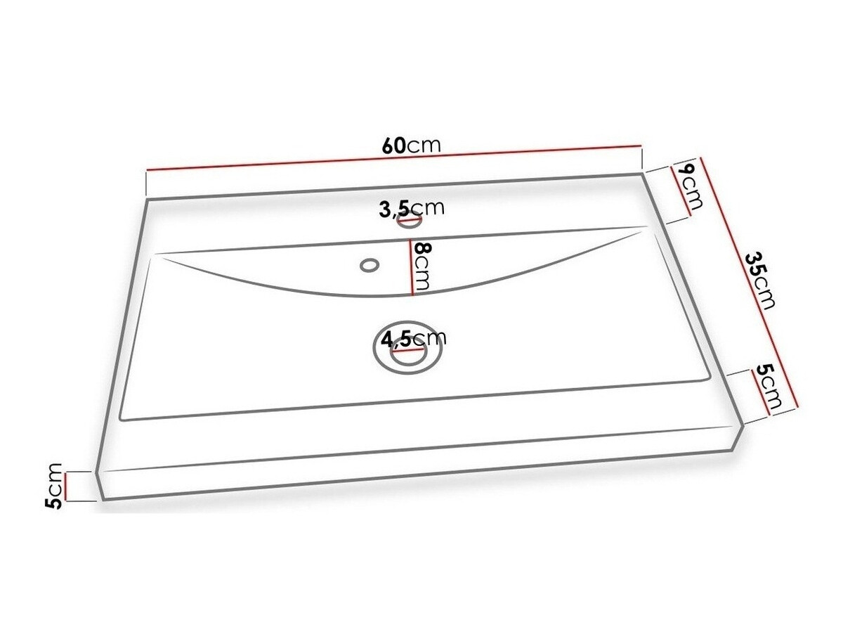 Ensemble de salle de bain Sarasota 109 (Chêne wotan + Blanc brillant)
