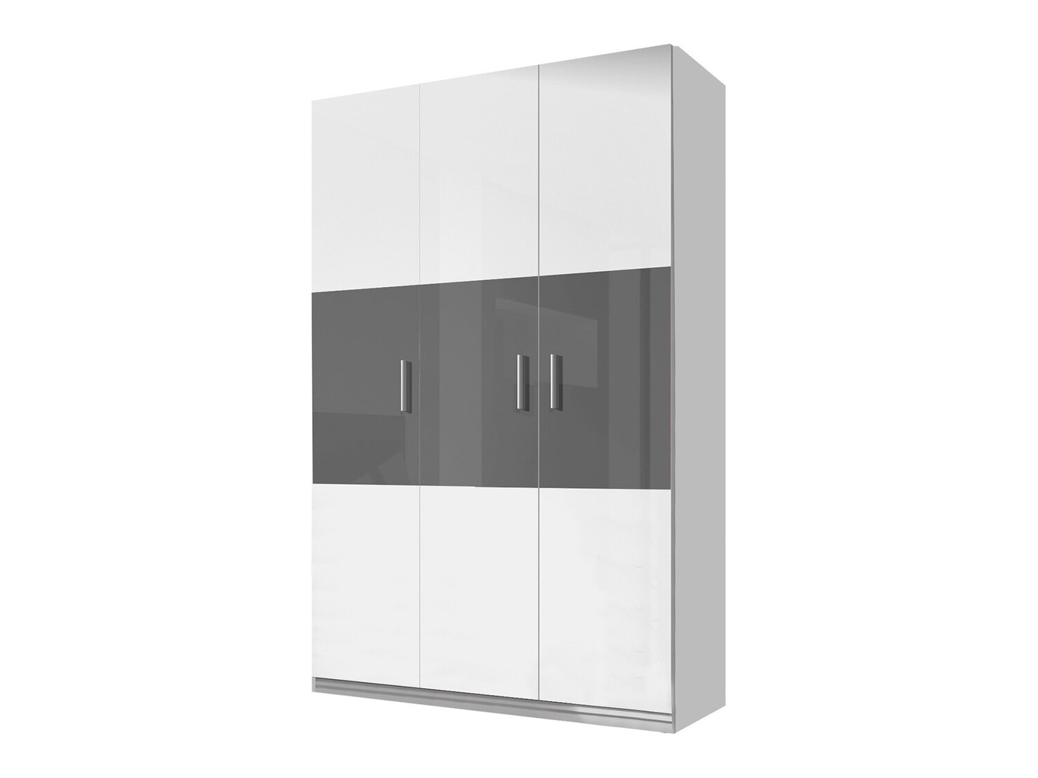 Chambre enfant complète Campus (Blanc brillant + Gris brillant)