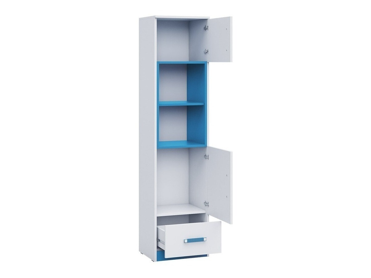 Chambre enfant complète Sorviru 106 (Blanc + Turquoise)