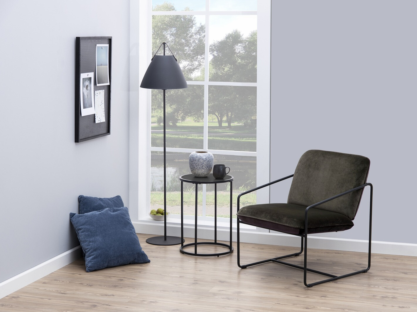 Table d'appoint Norsica Sevferi 118 (Cendre noire + Noir)