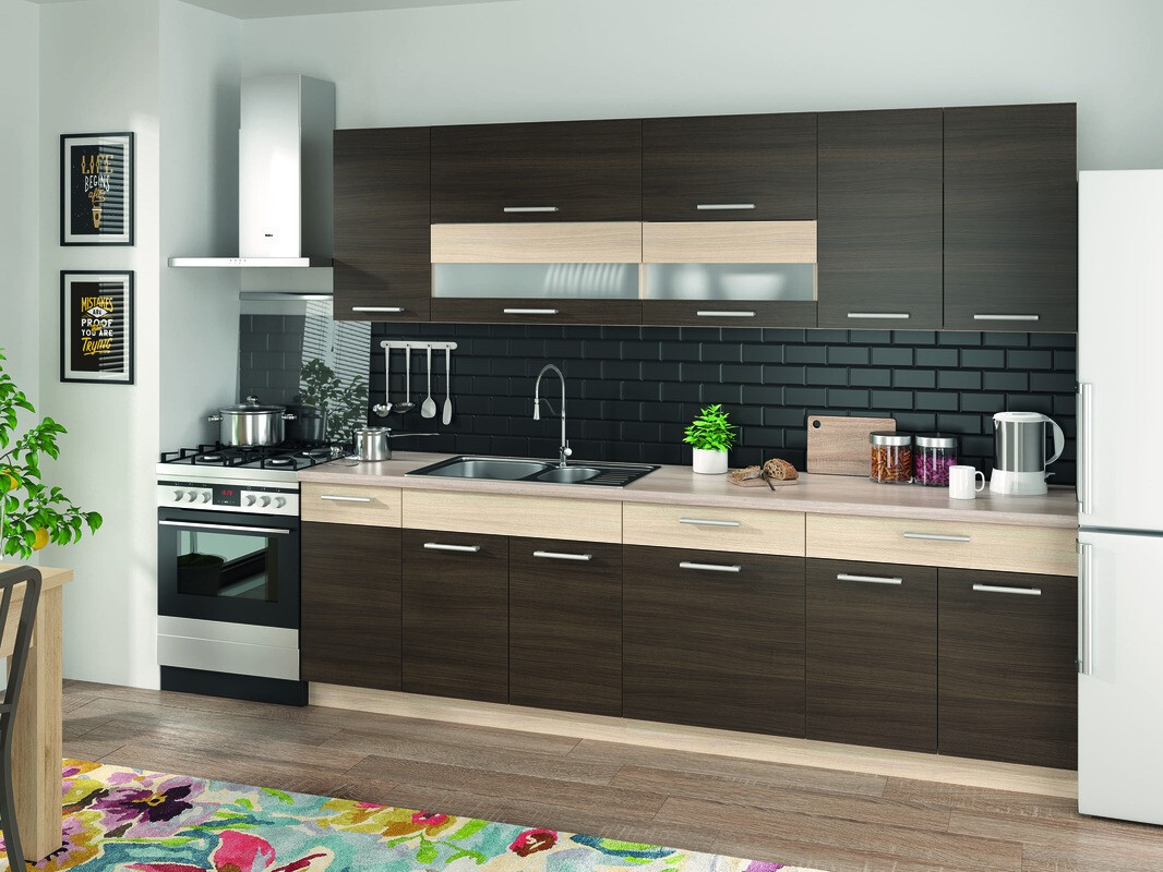 Armoire modulaire pour évier avec portes Mode Dark 115