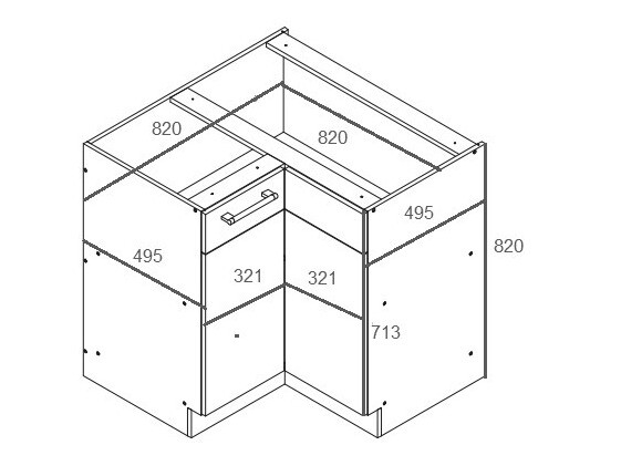 Armoire d'angle modulaire Mode White 118