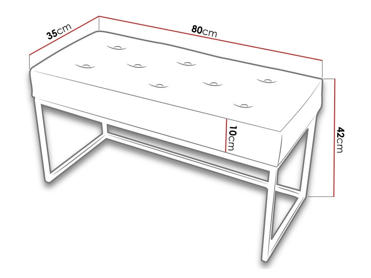 Banc rembourré Germantown 103 (French Velvet 685)