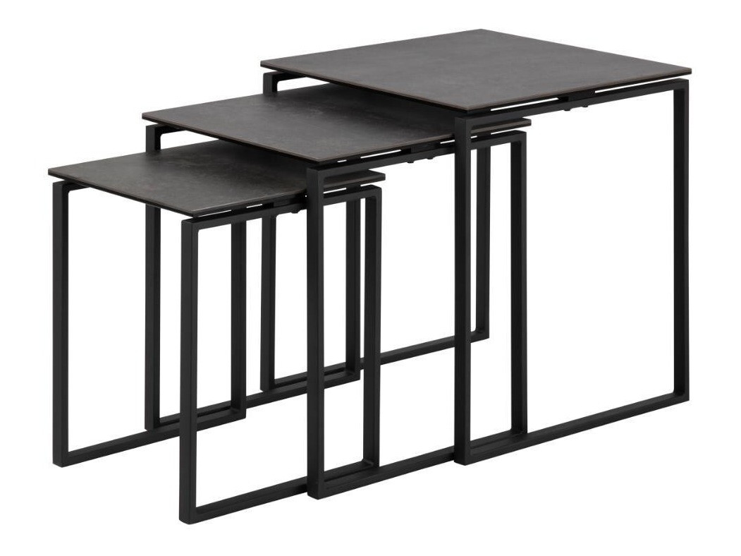 Ensemble de tables d'appoint Norsica 406 (Noir)