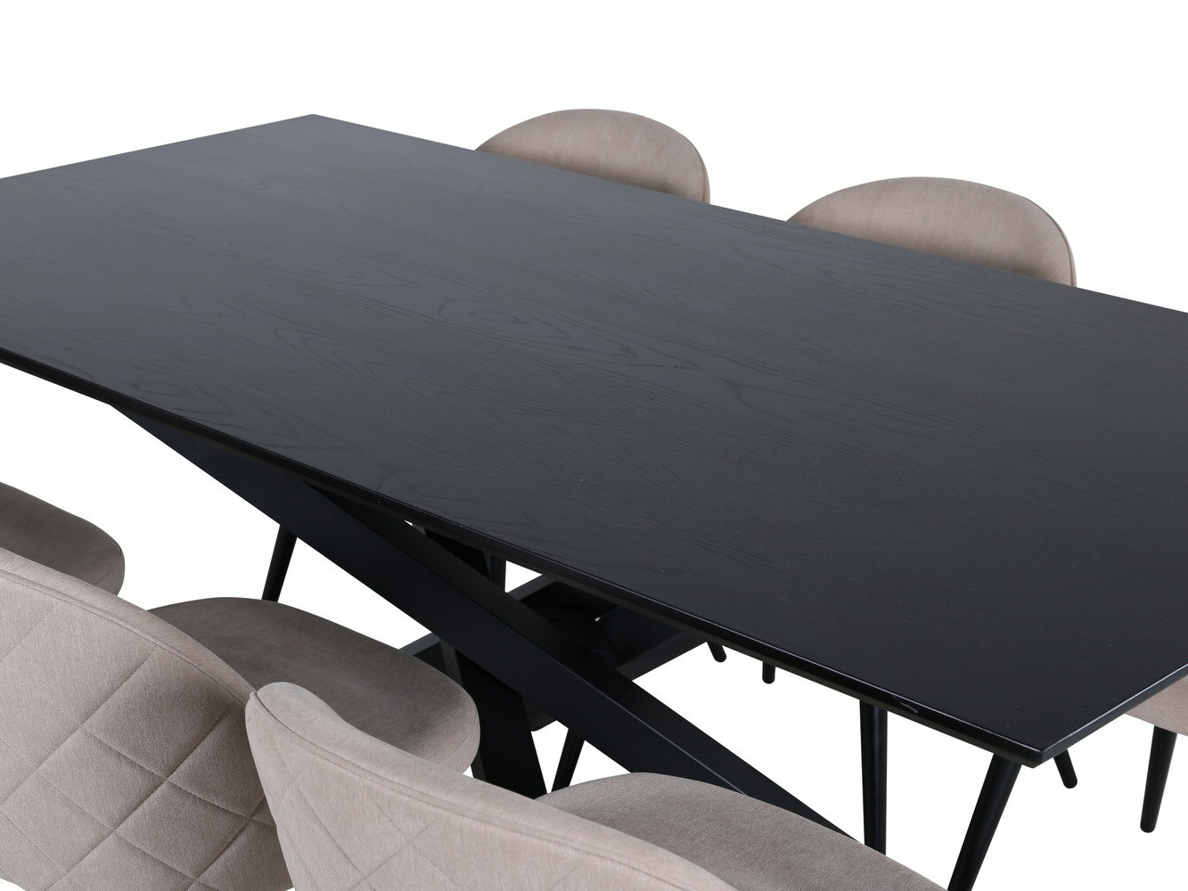 Salle à manger complète Dallas 2693 (Beige + Noir)