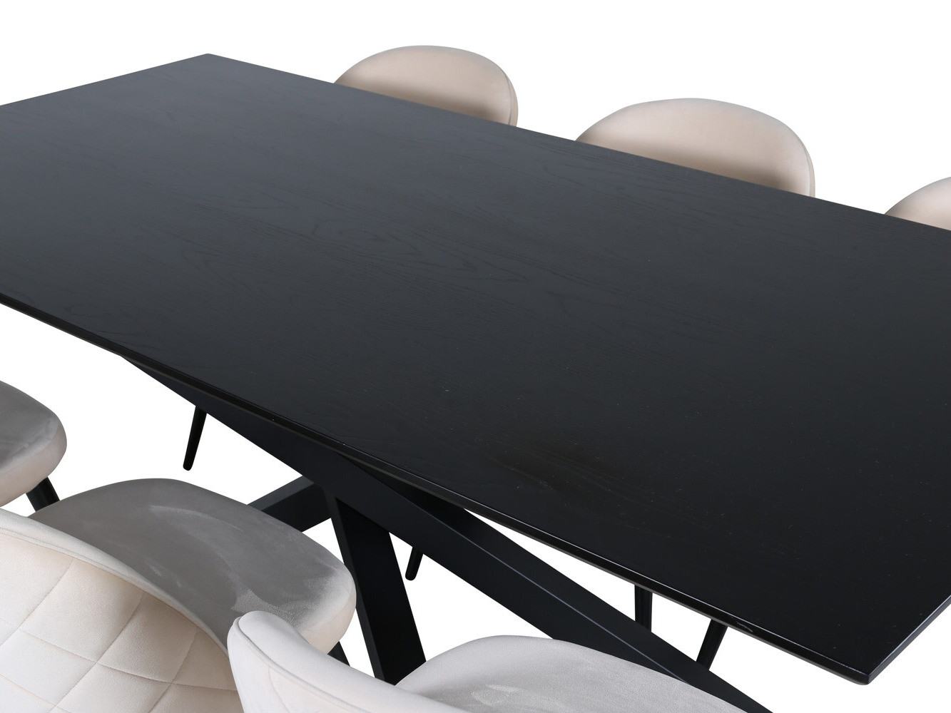 Salle à manger complète Dallas 2693 (Crème + Noir)