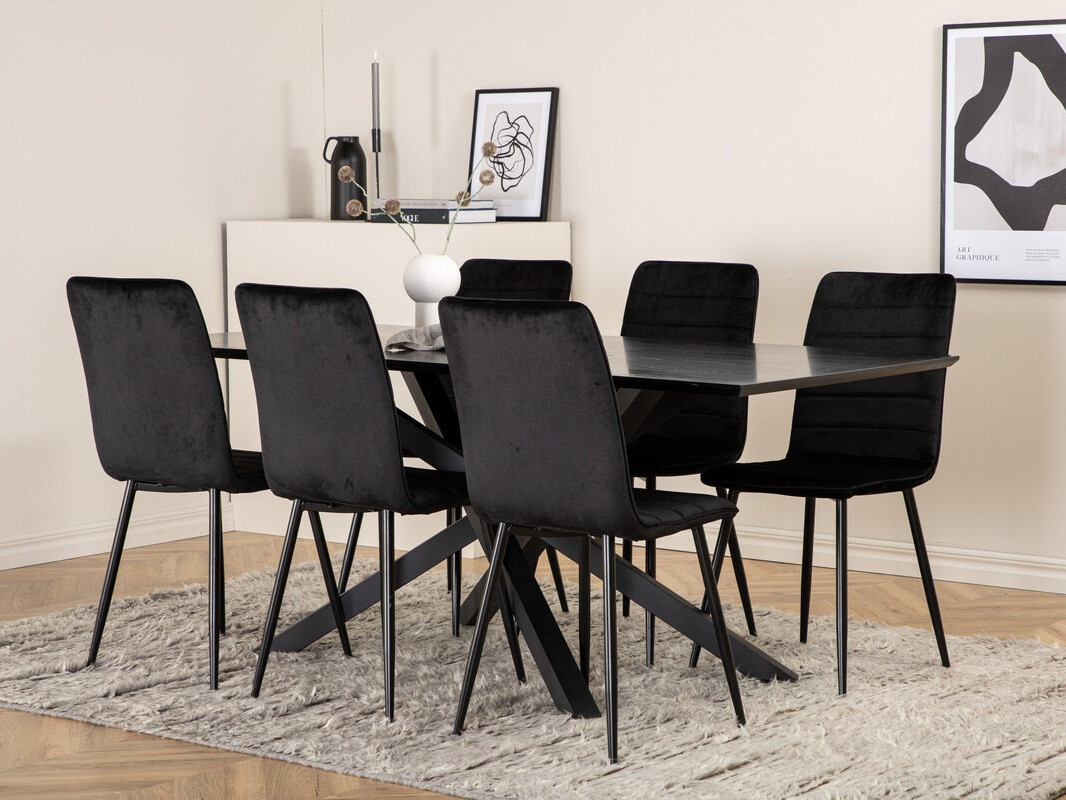 Salle à manger complète Dallas 2697 (Noir)