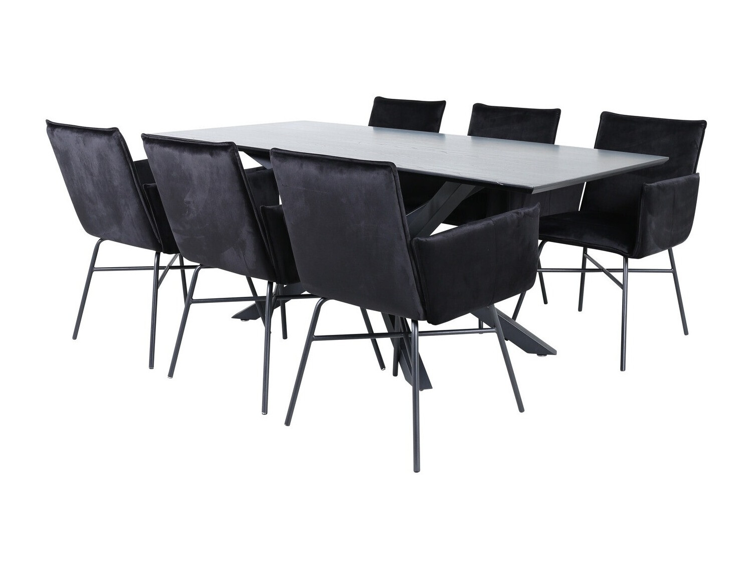 Salle à manger complète Dallas 2703 (Noir)