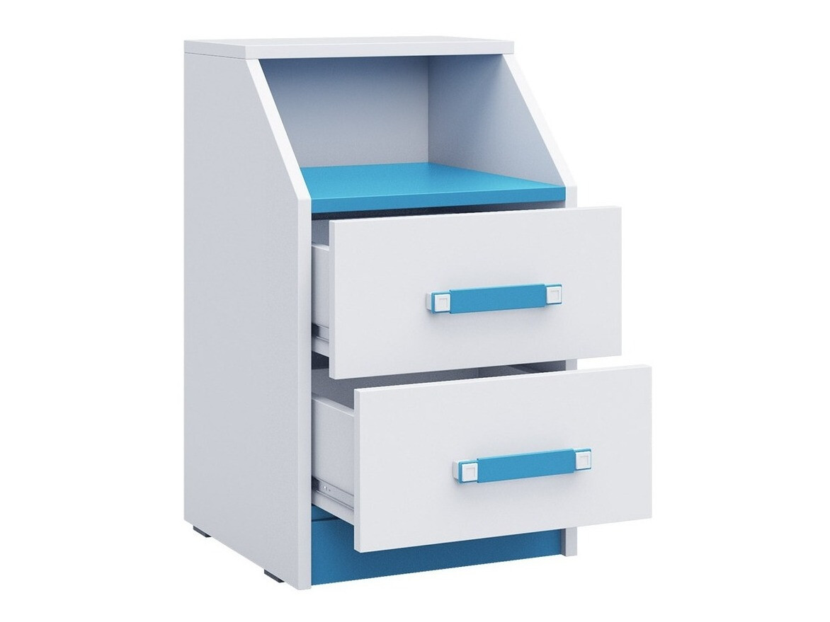 Tiroirs de bureau Sorviru 102 (Blanc + Turquoise)