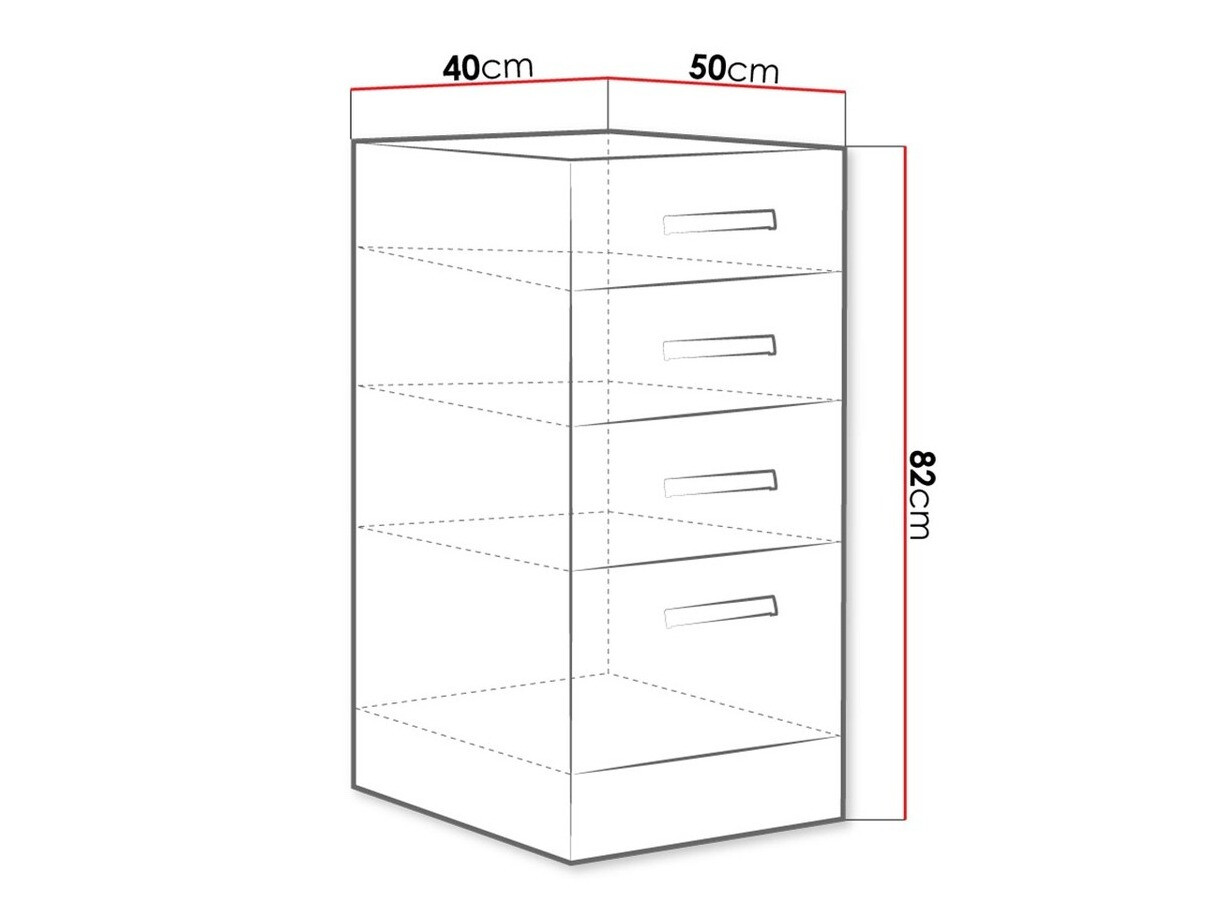 Armoire modulaire avec tiroirs Multi White 122