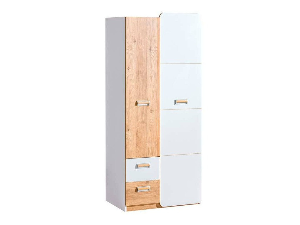 Armoire Ophmora 100 (Chêne + Blanc)