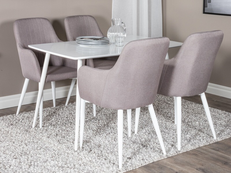 Chaise Dallas 156 (Gris + Blanc)