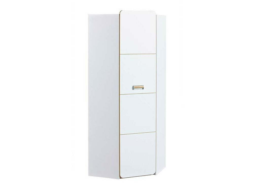 Armoire d'angle Ophmora 116 (Chêne + Blanc)