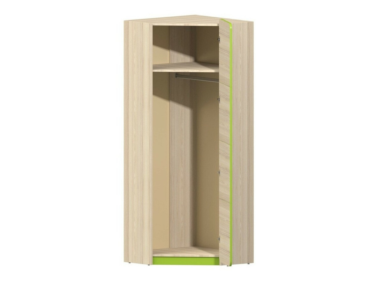 Armoire d'angle Ophmora 116 (Chêne + Blanc)