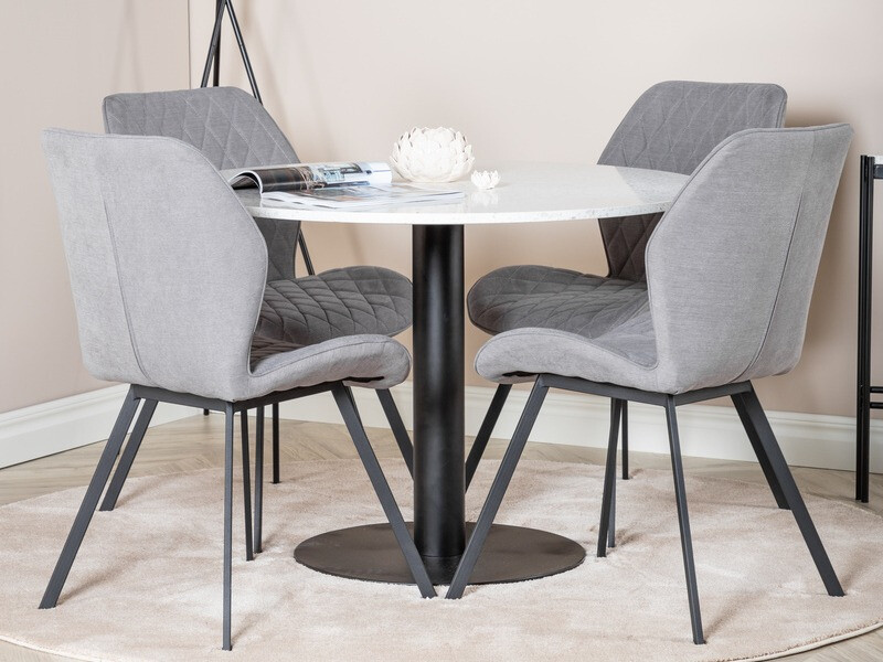Chaise Dallas 163 (Gris + Noir)