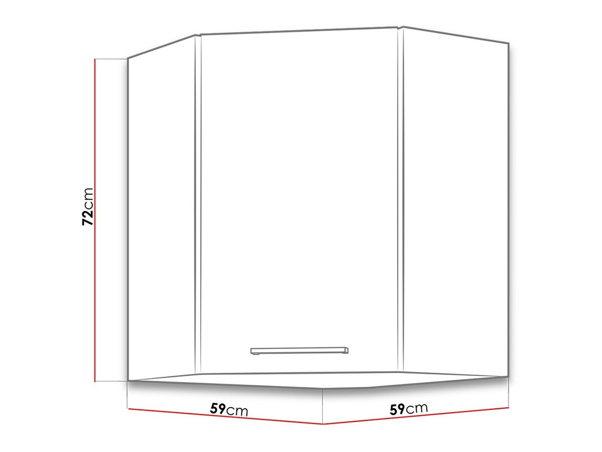 Armoire d'angle murale modulaire Wood White 129