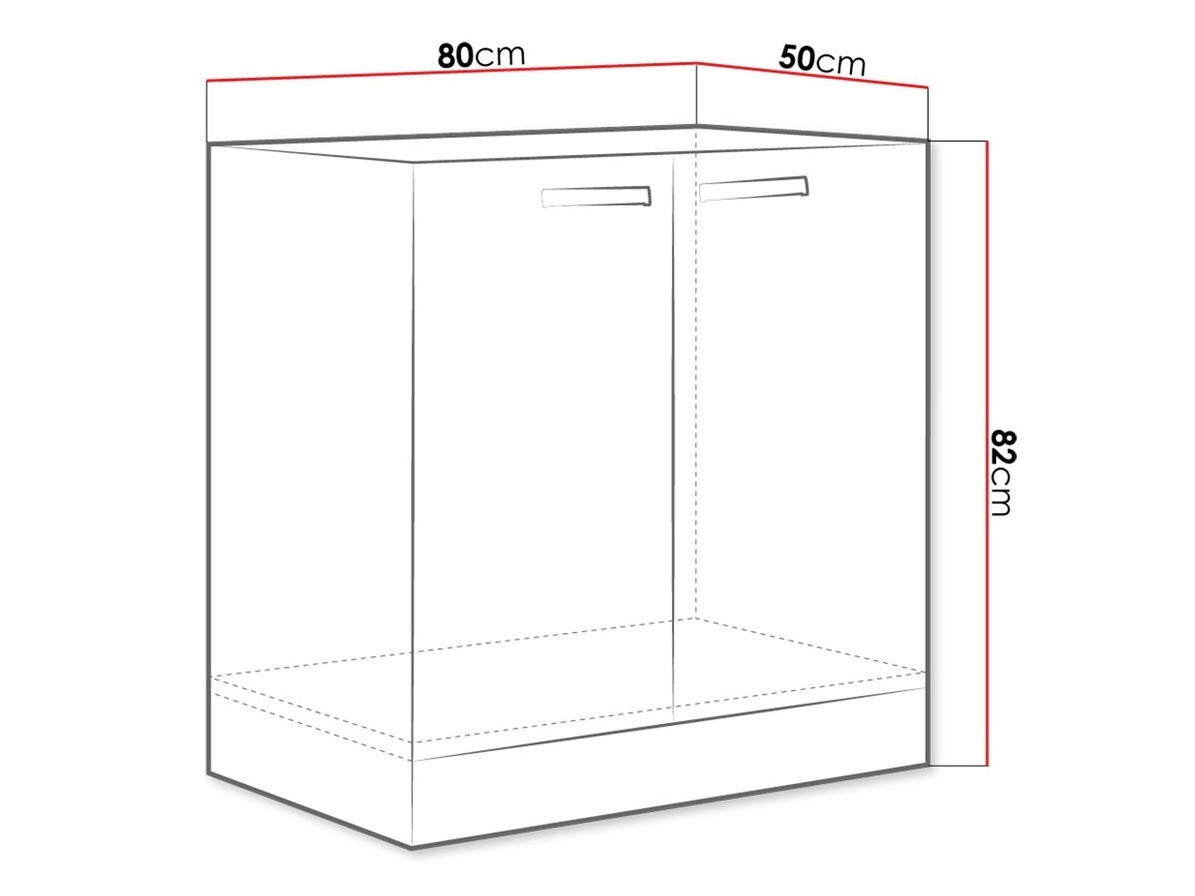 Armoire modulaire pour évier avec portes Multi White 110