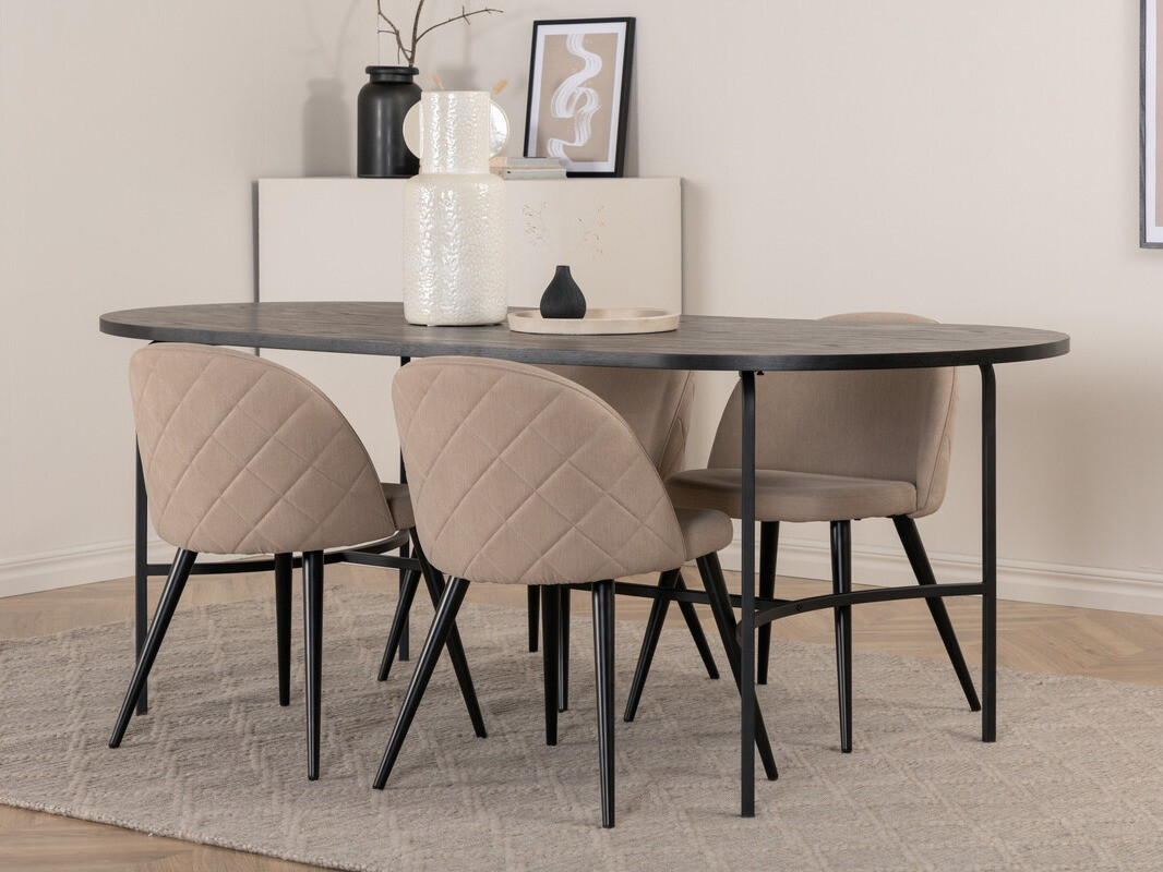 Chaise Dallas 2640 (Beige + Noir)