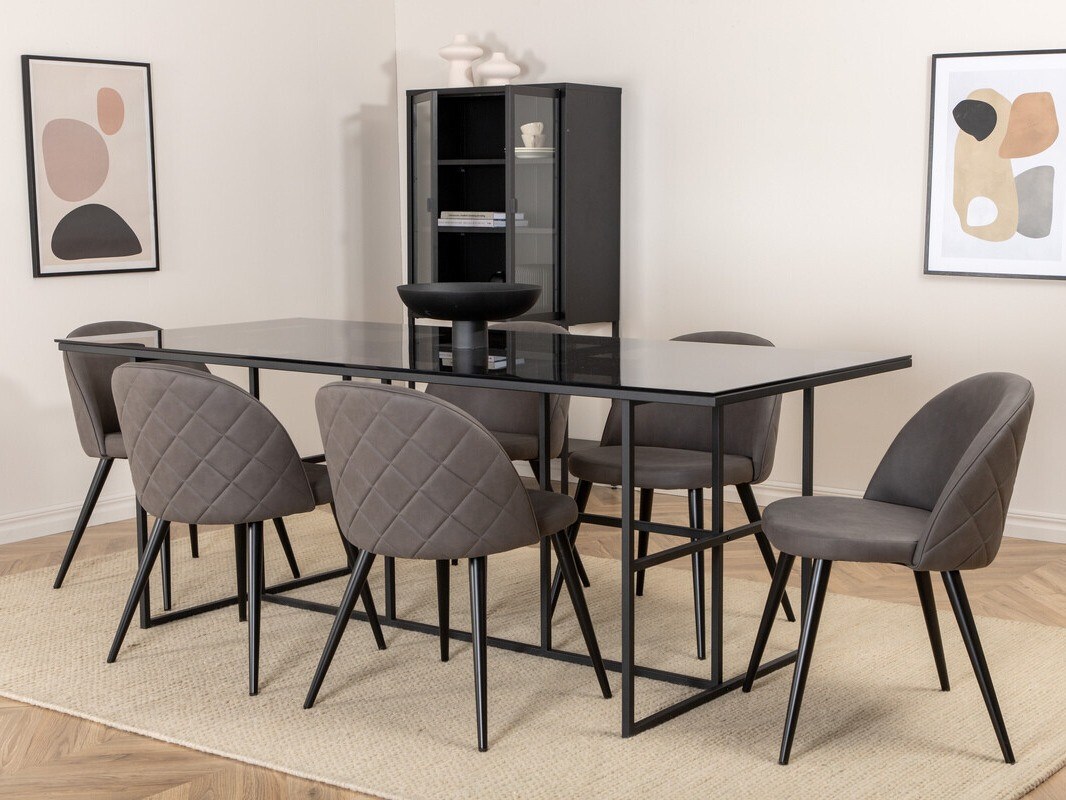 Chaise Dallas 2640 (Gris + Noir)