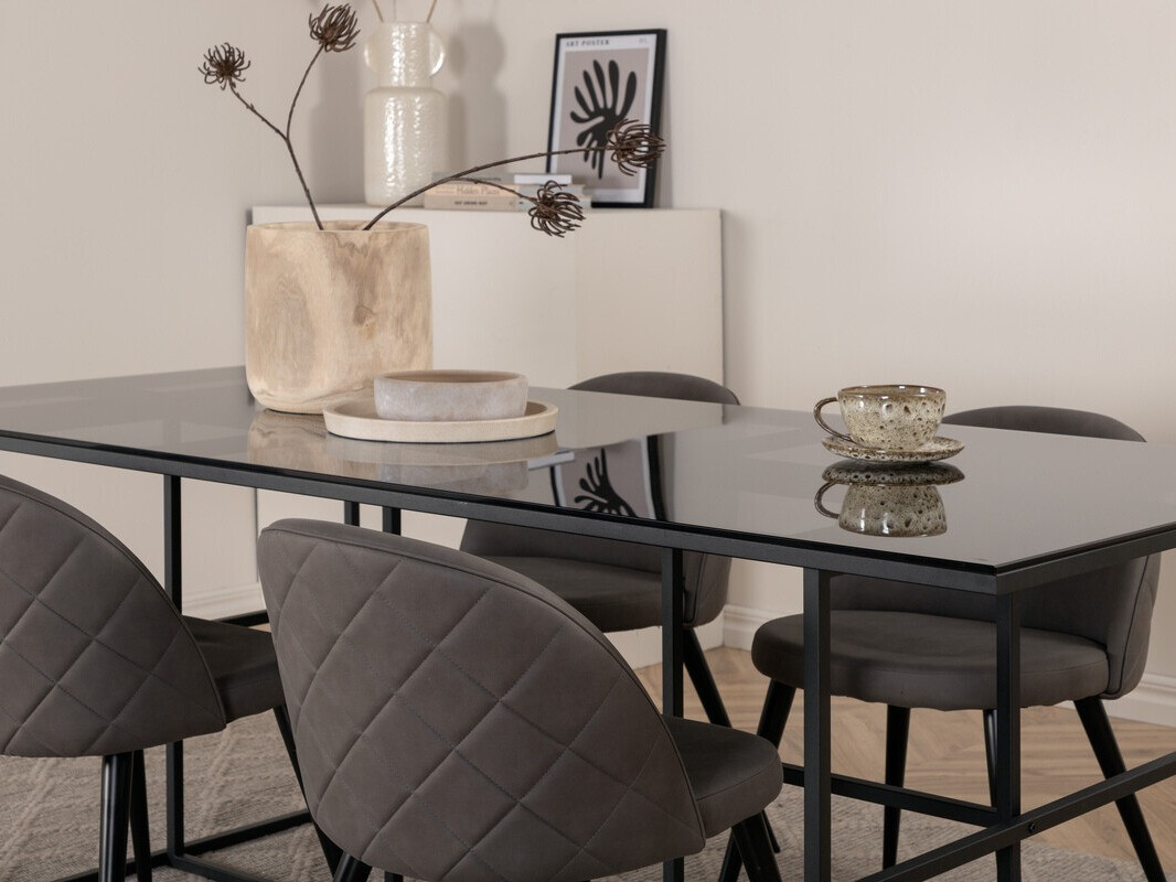 Chaise Dallas 2640 (Gris + Noir)