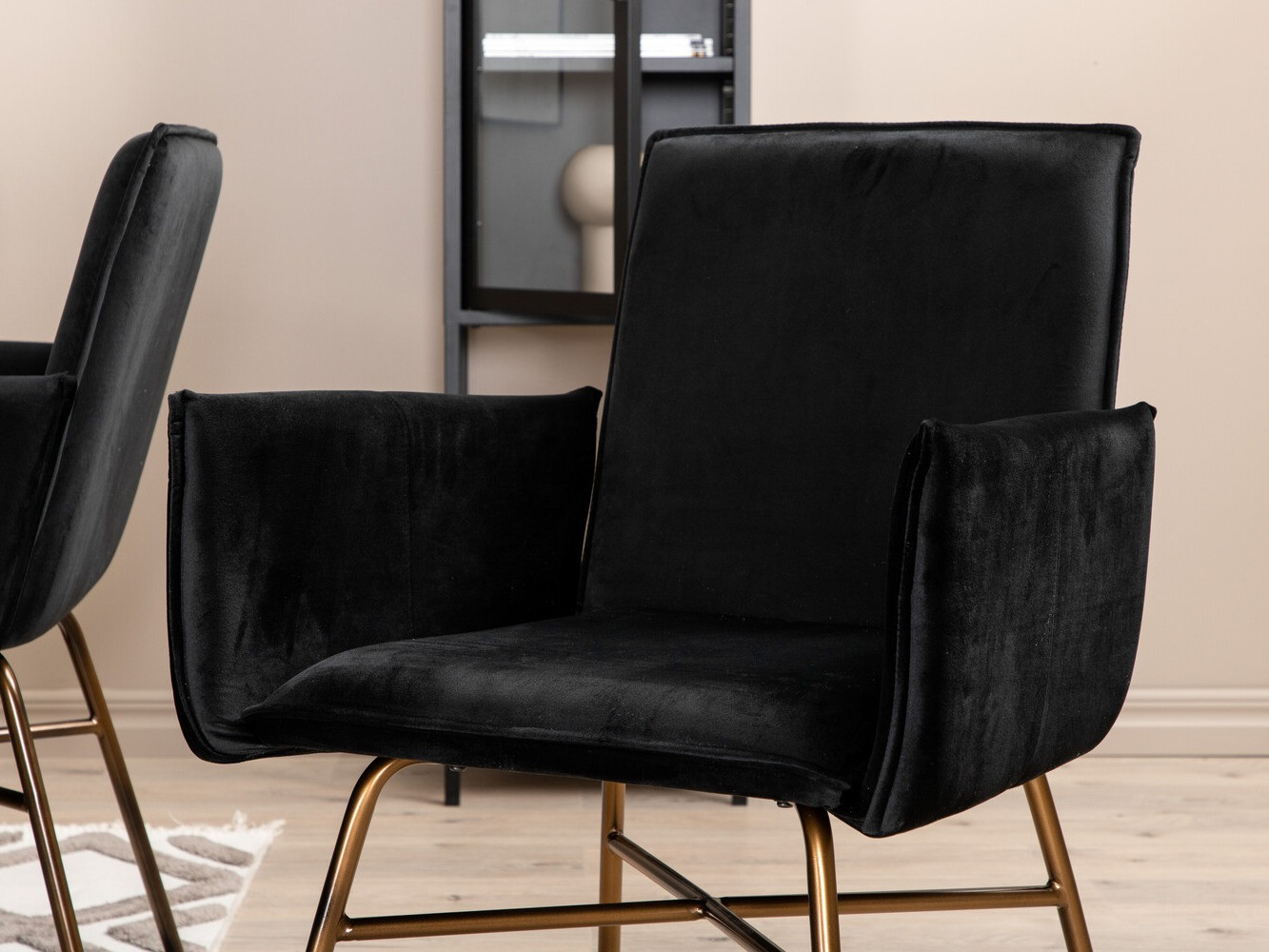Salle à manger complète Dallas 2701 (Noir + Cuivre)