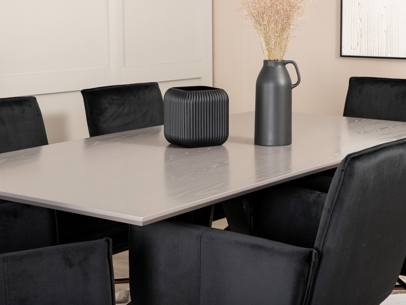 Salle à manger complète Dallas 2701 (Noir + Cuivre)