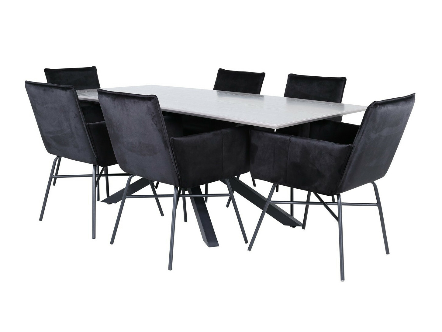 Salle à manger complète Dallas 2701 (Noir)